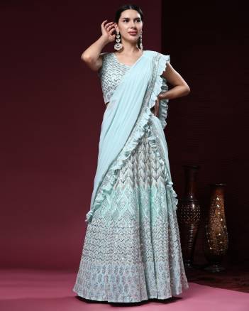 C 2008 By Amoha Designer Partywear Ready To Wear Lehenga Choli Collection